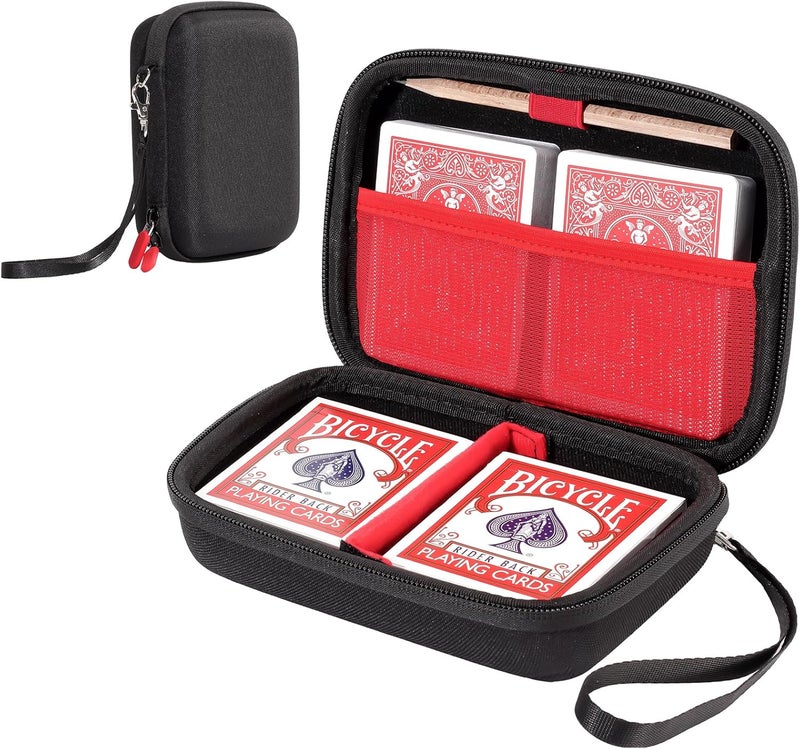 Procase Hard Playing Card Game Carrying Case, Travel Storage Box Holds 300+ Trading Cards, Bag Holder for Classic Board Game UNO, Five Crowns，SKYJO, PlayMonster and More (Case Only) -Black - Image 1